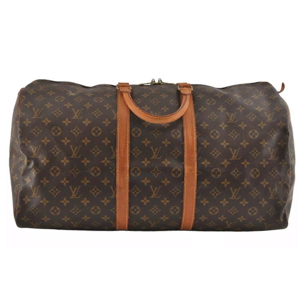 Authentic Louis Vuitton keepall 55 monogram travel unisex duffle bag